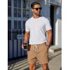 imageCOOFANDY Mens Casual Shorts 5quot Elastic Drawstring Shorts Summer Beach Athletic ShortsLight Brown