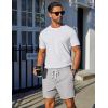imageCOOFANDY Mens Casual Shorts 5quot Elastic Drawstring Shorts Summer Beach Athletic ShortsLight Grey