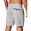 imageCOOFANDY Mens Casual Shorts 5quot Elastic Drawstring Shorts Summer Beach Athletic ShortsLight Grey
