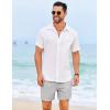 imageCOOFANDY Mens Casual Shorts 5quot Elastic Drawstring Shorts Summer Beach Athletic ShortsLight Grey