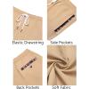 imageCOOFANDY Mens Casual Shorts 5quot Elastic Drawstring Shorts Summer Beach Athletic ShortsLight Khaki