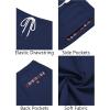 imageCOOFANDY Mens Casual Shorts 5quot Elastic Drawstring Shorts Summer Beach Athletic ShortsNavy Blue