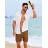 imageCOOFANDY Mens Casual Shorts 5quot Elastic Drawstring Shorts Summer Beach Athletic ShortsTan