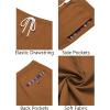 imageCOOFANDY Mens Casual Shorts 5quot Elastic Drawstring Shorts Summer Beach Athletic ShortsTan