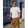 imageCOOFANDY Mens Casual Shorts 5quot Elastic Drawstring Shorts Summer Beach Athletic ShortsTan