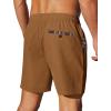 imageCOOFANDY Mens Casual Shorts 5quot Elastic Drawstring Shorts Summer Beach Athletic ShortsTan