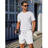 imageCOOFANDY Mens Casual Shorts 5quot Elastic Drawstring Shorts Summer Beach Athletic ShortsWhite