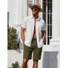 imageCOOFANDY Mens Casual Shorts 7 inch Elastic Waist Drawstring Lightweight Summer Beach Shorts with PocketsArmy Green
