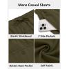 imageCOOFANDY Mens Casual Shorts 7 inch Elastic Waist Drawstring Lightweight Summer Beach Shorts with PocketsArmy Green