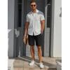 imageCOOFANDY Mens Casual Shorts 7 inch Elastic Waist Drawstring Lightweight Summer Beach Shorts with PocketsBlack