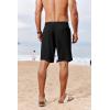 imageCOOFANDY Mens Casual Shorts 7 inch Elastic Waist Drawstring Lightweight Summer Beach Shorts with PocketsBlack