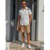 imageCOOFANDY Mens Casual Shorts 7 inch Elastic Waist Drawstring Lightweight Summer Beach Shorts with PocketsDark Khaki