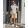 imageCOOFANDY Mens Casual Shorts 7 inch Elastic Waist Drawstring Lightweight Summer Beach Shorts with PocketsKhaki