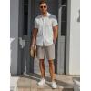 imageCOOFANDY Mens Casual Shorts 7 inch Elastic Waist Drawstring Lightweight Summer Beach Shorts with PocketsLight Grey