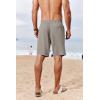 imageCOOFANDY Mens Casual Shorts 7 inch Elastic Waist Drawstring Lightweight Summer Beach Shorts with PocketsLight Grey