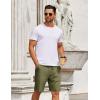 imageCOOFANDY Mens Casual Shorts Elastic Waist Drawstring Shorts Summer Beach Linen ShortsArmy Green
