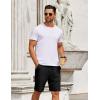 imageCOOFANDY Mens Casual Shorts Elastic Waist Drawstring Shorts Summer Beach Linen ShortsBlack