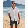 imageCOOFANDY Mens Casual Shorts Elastic Waist Drawstring Shorts Summer Beach Linen ShortsDark Grey