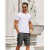 imageCOOFANDY Mens Casual Shorts Elastic Waist Drawstring Shorts Summer Beach Linen ShortsDark Grey
