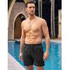 imageCOOFANDY Men Swim Trunk with Compression Liner 2 in 1 Swimwear Bathing Suit Quick Dry Board ShortA Black