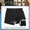 imageCOOFANDY Men Swim Trunk with Compression Liner 2 in 1 Swimwear Bathing Suit Quick Dry Board ShortA Black