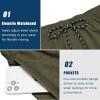 imageCOOFANDY Men Swim Trunk with Compression Liner 2 in 1 Swimwear Bathing Suit Quick Dry Board ShortB Deep Army Green