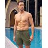 imageCOOFANDY Men Swim Trunk with Compression Liner 2 in 1 Swimwear Bathing Suit Quick Dry Board ShortB Deep Army Green