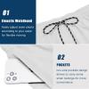 imageCOOFANDY Men Swim Trunk with Compression Liner 2 in 1 Swimwear Bathing Suit Quick Dry Board ShortB White