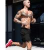 imageCOOFANDY Men Swim Trunk with Compression Liner 2 in 1 Swimwear Bathing Suit Quick Dry Board ShortBlackhollow Out Liner