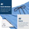 imageCOOFANDY Men Swim Trunk with Compression Liner 2 in 1 Swimwear Bathing Suit Quick Dry Board ShortBlue