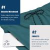 imageCOOFANDY Men Swim Trunk with Compression Liner 2 in 1 Swimwear Bathing Suit Quick Dry Board ShortBluegreen