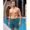 imageCOOFANDY Men Swim Trunk with Compression Liner 2 in 1 Swimwear Bathing Suit Quick Dry Board ShortBluegreen