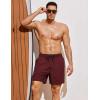imageCOOFANDY Men Swim Trunk with Compression Liner 2 in 1 Swimwear Bathing Suit Quick Dry Board ShortD Wine Redhollow Out Liner