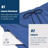 imageCOOFANDY Men Swim Trunk with Compression Liner 2 in 1 Swimwear Bathing Suit Quick Dry Board ShortDeep Blue