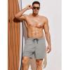 imageCOOFANDY Men Swim Trunk with Compression Liner 2 in 1 Swimwear Bathing Suit Quick Dry Board ShortLight Greyhollow Out Liner