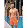 imageCOOFANDY Men Swim Trunk with Compression Liner 2 in 1 Swimwear Bathing Suit Quick Dry Board ShortOrange