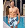 imageCOOFANDY Men Swim Trunk with Compression Liner 2 in 1 Swimwear Bathing Suit Quick Dry Board ShortP Palm Tree
