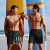 imageCOOFANDY Men Swim Trunk with Compression Liner 2 in 1 Swimwear Bathing Suit Quick Dry Board ShortPrint American Flaghollow Out Liner