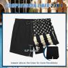 imageCOOFANDY Men Swim Trunk with Compression Liner 2 in 1 Swimwear Bathing Suit Quick Dry Board ShortPrint Black American Flag