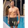 imageCOOFANDY Men Swim Trunk with Compression Liner 2 in 1 Swimwear Bathing Suit Quick Dry Board ShortPrint Black American Flag