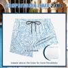 imageCOOFANDY Men Swim Trunk with Compression Liner 2 in 1 Swimwear Bathing Suit Quick Dry Board ShortPrint Blue Plam Leaf