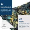imageCOOFANDY Men Swim Trunk with Compression Liner 2 in 1 Swimwear Bathing Suit Quick Dry Board ShortPrint Yellow Leaf