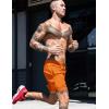imageCOOFANDY Men Swim Trunk with Compression Liner 2 in 1 Swimwear Bathing Suit Quick Dry Board ShortRed Orangehollow Out Liner