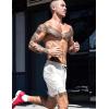 imageCOOFANDY Men Swim Trunk with Compression Liner 2 in 1 Swimwear Bathing Suit Quick Dry Board ShortWhitehollow Out Liner