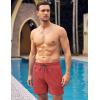 imageCOOFANDY Men Swim Trunk with Compression Liner 2 in 1 Swimwear Bathing Suit Quick Dry Board ShortWine Red