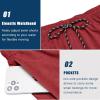 imageCOOFANDY Men Swim Trunk with Compression Liner 2 in 1 Swimwear Bathing Suit Quick Dry Board ShortWine Red