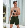 imageCOOFANDY Mens 2 Pack Workout Gym Shorts 7 Inch  5 Inch Athletic Shorts Lightweight Casual Jogger Short with Zipper PocketsArmy Green  Black