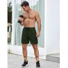 imageCOOFANDY Mens 2 Pack Workout Gym Shorts 7 Inch  5 Inch Athletic Shorts Lightweight Casual Jogger Short with Zipper PocketsBlack  Army Green