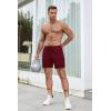 imageCOOFANDY Mens 2 Pack Workout Gym Shorts 7 Inch  5 Inch Athletic Shorts Lightweight Casual Jogger Short with Zipper PocketsBlack  Wine Red