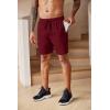 imageCOOFANDY Mens 2 Pack Workout Gym Shorts 7 Inch  5 Inch Athletic Shorts Lightweight Casual Jogger Short with Zipper PocketsBlack  Wine Red